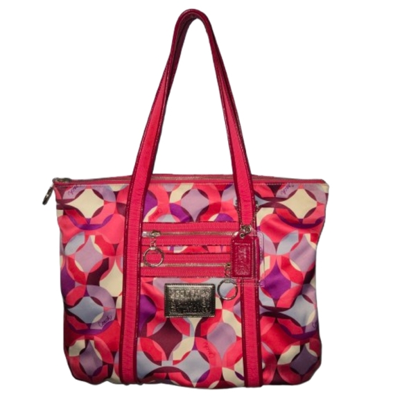 Coach Poppy Kaleidoscope Large Shoulder Bag - Picture 1 of 15
